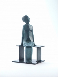 Woman on Bench by Terence Coventry