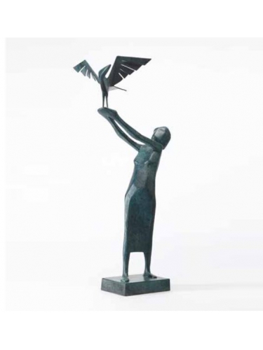 Woman Releasing Bird